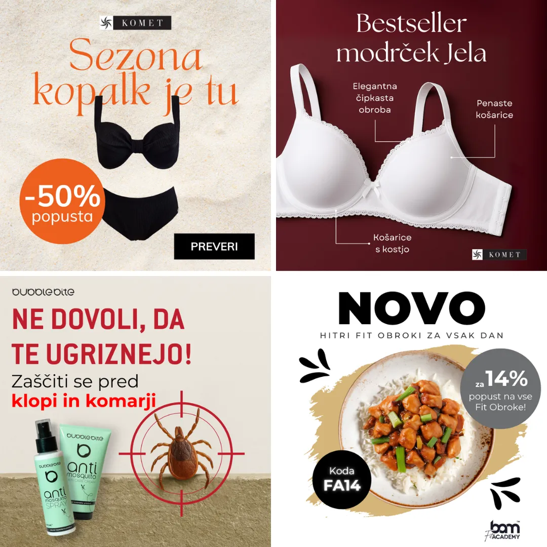 Social media ad creatives: Komet, BAM food