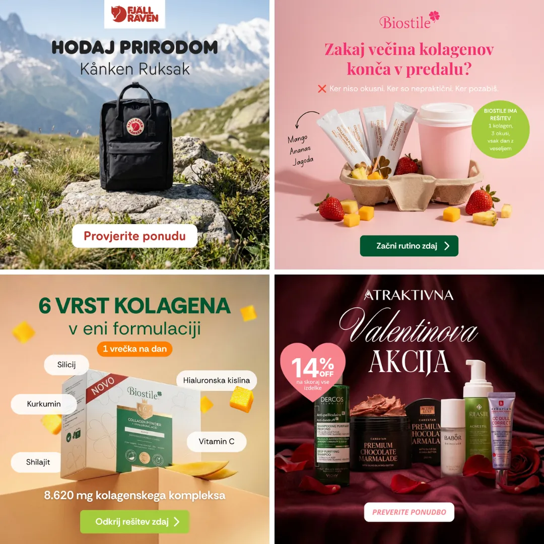 Backpack, collagen & seasonal ad creatives
